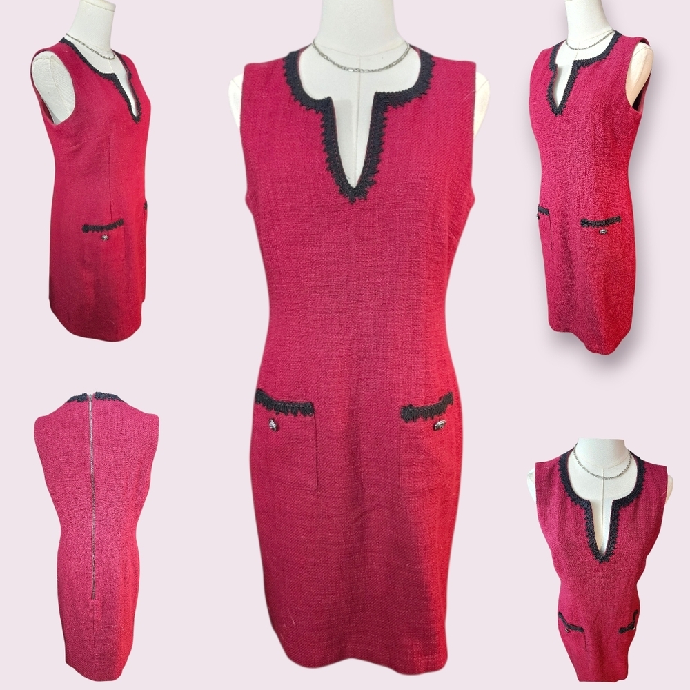 Karl Lagerfeld Fuchsia Sleeveless Mini Dress